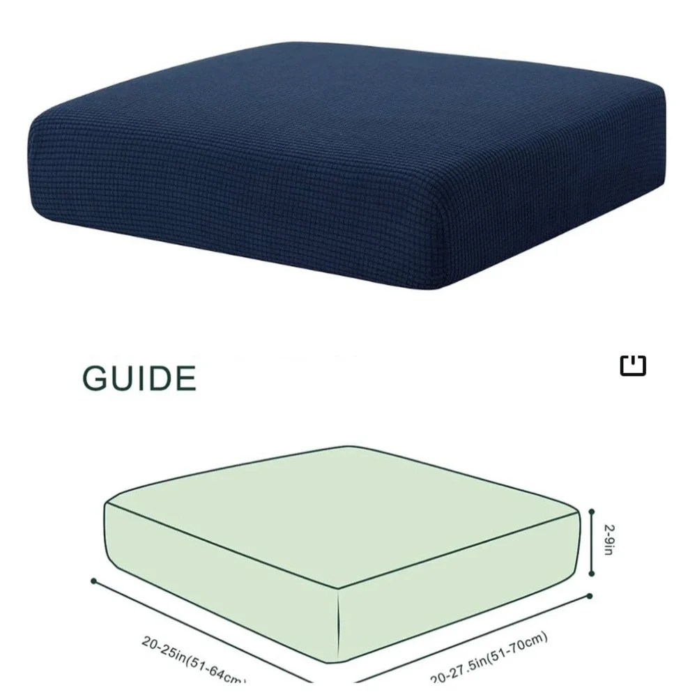 ANMINY Couch Chair Sofa Seat Cushion Cover Soft Waffle Pattern Stretch Slipcover
